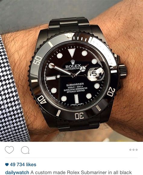 rolex black|rolex all black submariner.